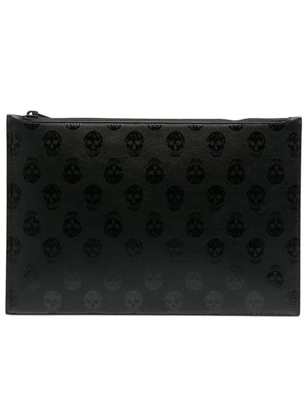 Biker Skull Clutch Bag Black - ALEXANDER MCQUEEN - BALAAN.