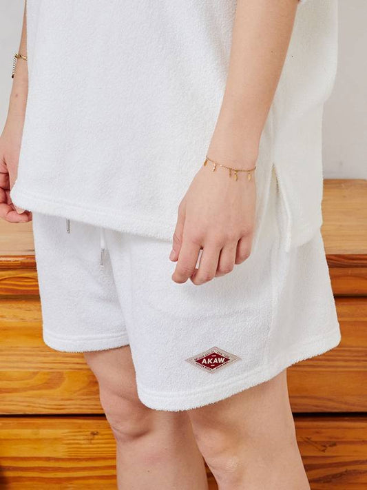 Overfit Terry Towel Shorts White - AKAW - BALAAN 2