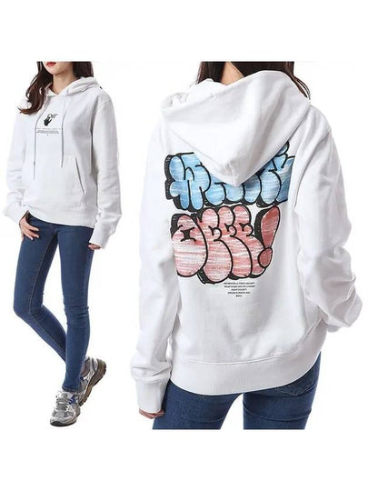 Bubble Graffiti Logo Hoodie White - OFF WHITE - BALAAN 2