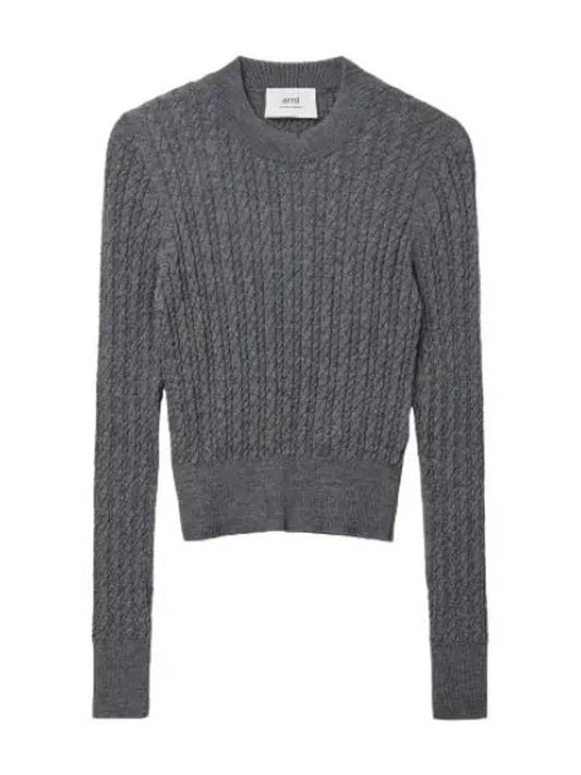 cable knit gray - AMI - BALAAN 1