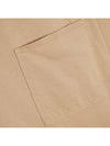 Men's Boxy Jersey Woven Pocket Short Sleeve T-Shirt Beige - LEMAIRE - BALAAN 5