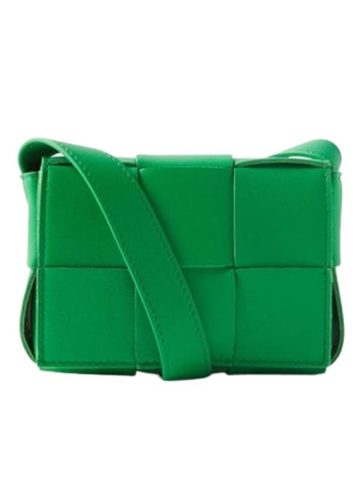 Intrecciato Cassette Small Cross Bag Green - BOTTEGA VENETA - BALAAN 2