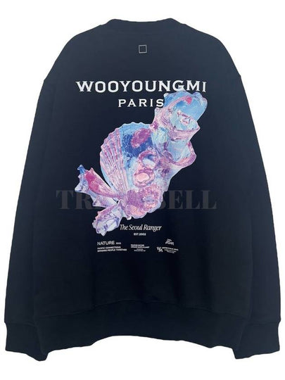 3D Coral Back Logo Sweatshirt Black - WOOYOUNGMI - BALAAN 2