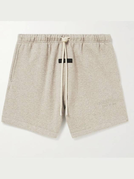 Men's Logo Drawstring Sweat Shorts Beige 160BT232004F - FEAR OF GOD ESSENTIALS - BALAAN 1