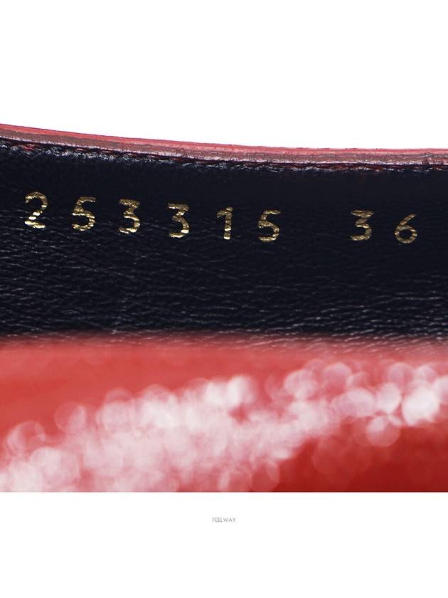 253315 AB8H0 Red Flat Shoes - GUCCI - BALAAN 8