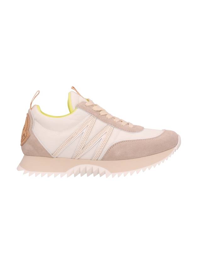 Women's Pacey Nylon Suede Leather Low Top Sneakers White Beige - MONCLER - BALAAN 2