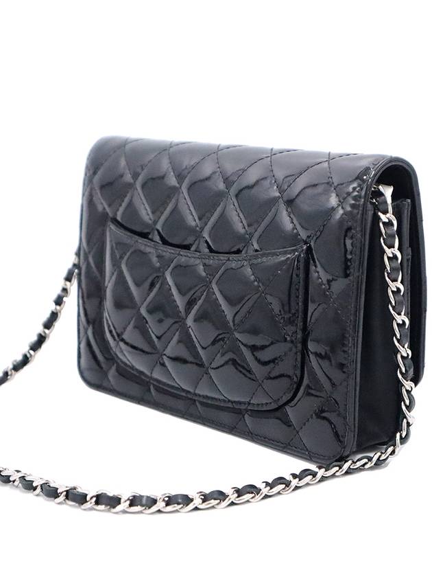 Women s Chanel A33814 Black Patent Classic Silver Chain WOC Cross Bag 20th gt Gangbuk used luxury goods - CHANEL - BALAAN 6