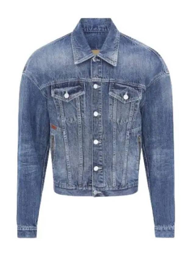 Balloon shoulder denim jacket notice wash jumper - MARTINE ROSE - BALAAN 1