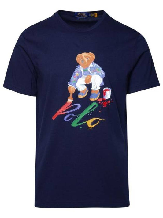 Bear Painting Cotton Short Sleeves T-Shirt Navy - POLO RALPH LAUREN - BALAAN 1