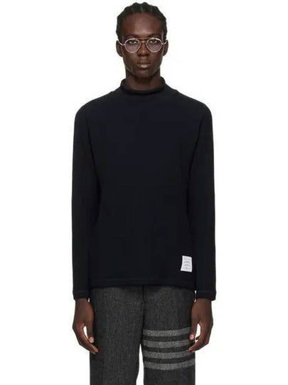 Raglan Roll Neck Virgin Wool Turtleneck Navy - THOM BROWNE - BALAAN 2