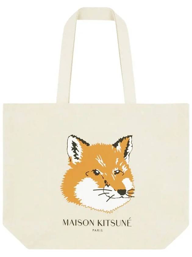 Fox Head Eco Tote Bag Ecru - MAISON KITSUNE - BALAAN 2