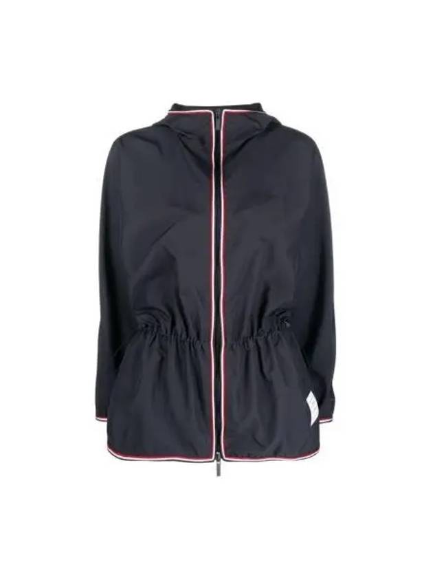 Military Ripstop Dolman Sleeve Zip-Up Hoodie Navy - THOM BROWNE - BALAAN 2