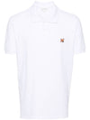 Fox Head Patch Cotton Polo Shirt White - MAISON KITSUNE - BALAAN 2