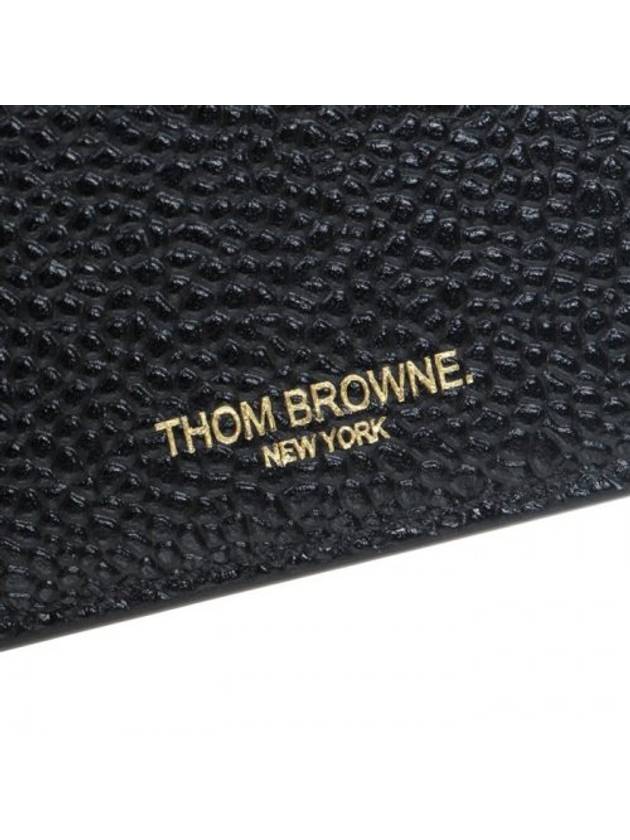 Debossed Pebble Card Wallet Black - THOM BROWNE - BALAAN 7