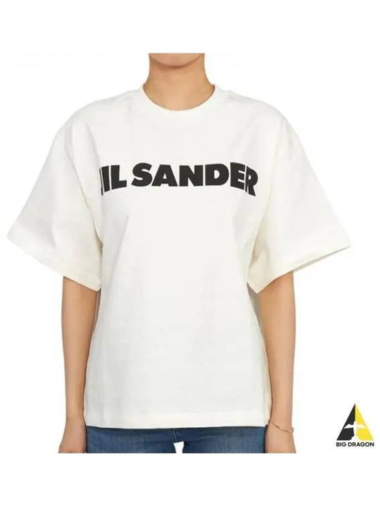 Logo T-Shirt Porcelain - JIL SANDER - BALAAN 2