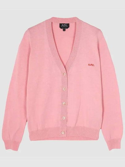 Bella Logo Embroidery Cardigan Pink - A.P.C. - BALAAN 2