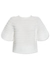 Mushroom knit short sleeve t shirt white - ISSEY MIYAKE - BALAAN 2