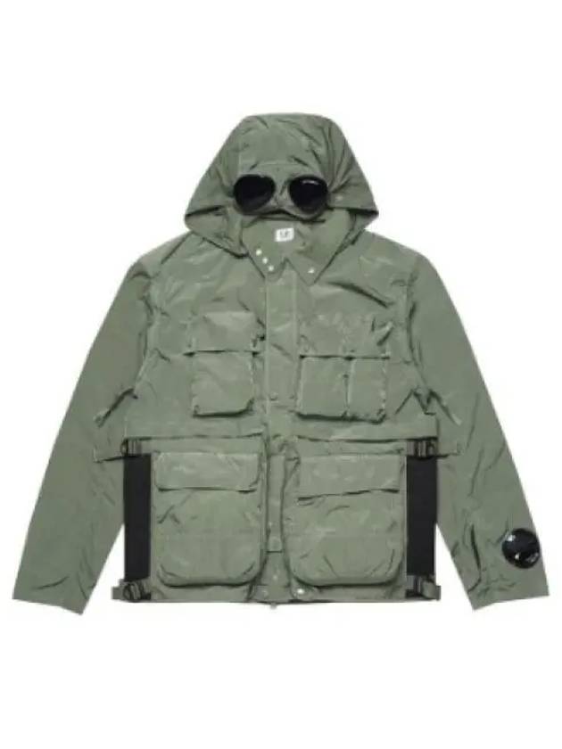 Chrome-R Goggle Utility Hooded Jacket Green - CP COMPANY - BALAAN 2