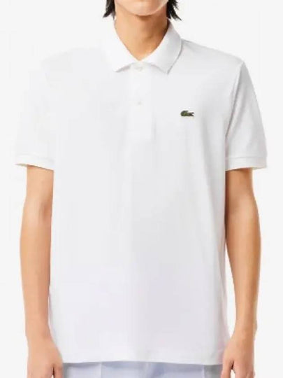 Men's Logo Classic Fit Cotton Short Sleeve Polo Shirt White - LACOSTE - BALAAN 2