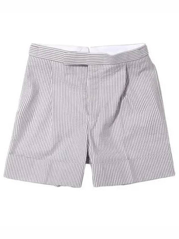 Seersucker striped shorts short pants - THOM BROWNE - BALAAN 1