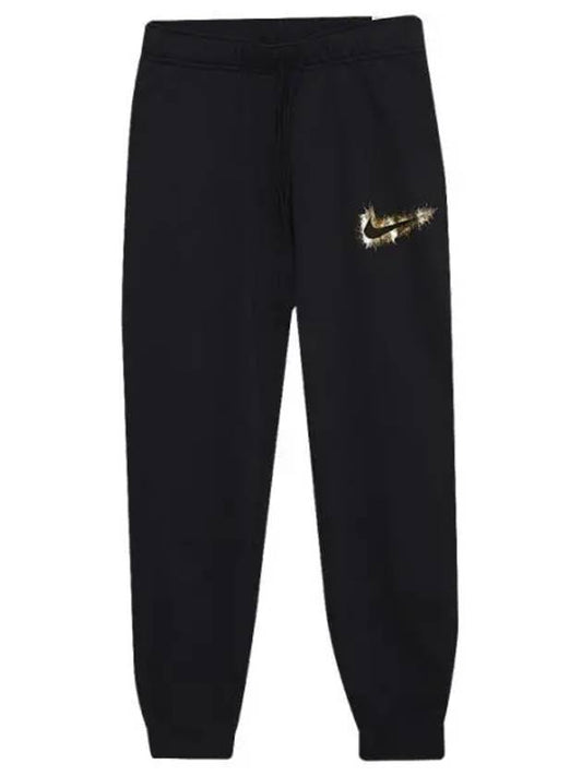 Women's Stardust Logo Fleece Jogger Track Pants Black - NIKE - BALAAN 2