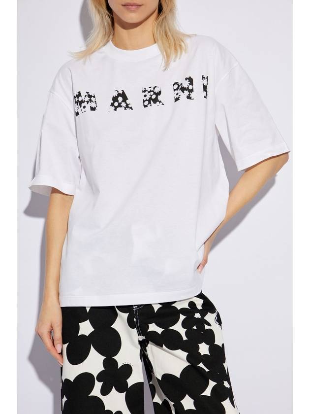 Marni T-shirt With Printed Logo, Women's, White - MARNI - BALAAN 3