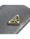 Vitello Triangle Logo Card Wallet Black - PRADA - BALAAN 9