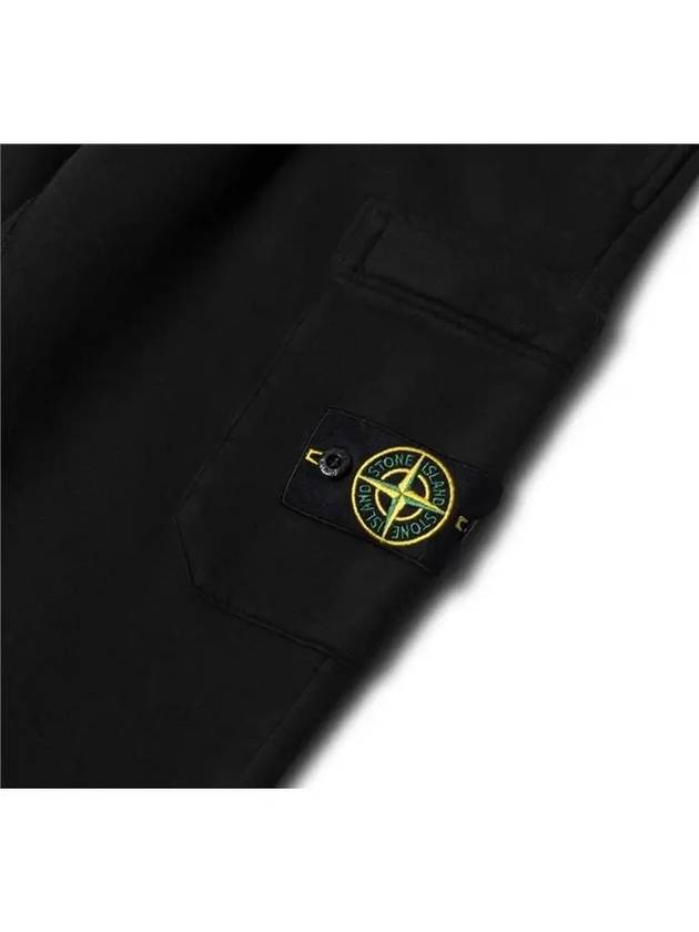 Men's Wappen Patch Training Jogger Pants Black - STONE ISLAND - BALAAN 5