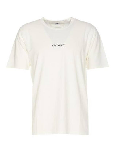 24/1 Jersey Garment Dyed Logo Short Sleeve T-Shirt White - CP COMPANY - BALAAN 2