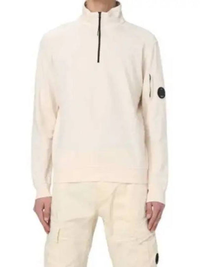 Light Fleece Half Zip-Up Sweatshirt Beige - CP COMPANY - BALAAN 2