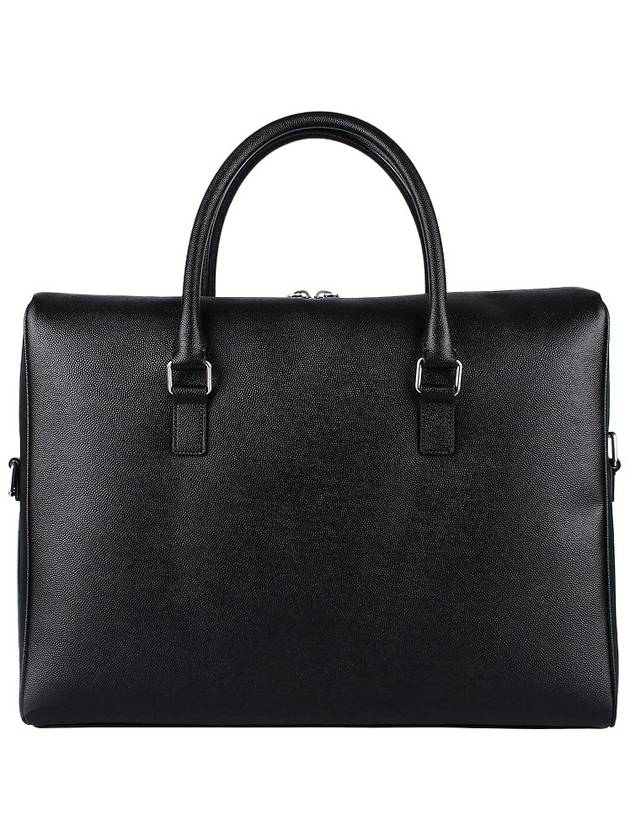 Logo Duffel Leather Brief Case Black - SAINT LAURENT - BALAAN 6