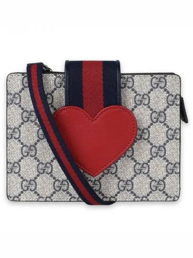 Kids GG Heart Cross Bag Beige Red - GUCCI - BALAAN 2