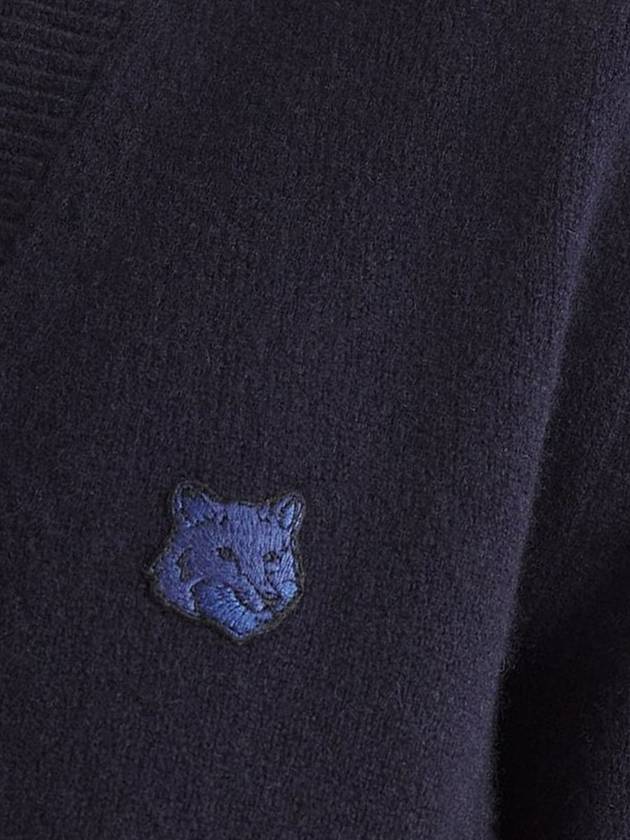 Bold Fox Head Patch Regular Cardigan Navy - MAISON KITSUNE - BALAAN 4