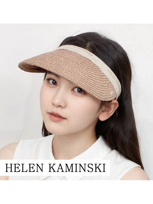 Bianca nougat color natural logo sun cap visor women s summer hat - HELEN KAMINSKI - BALAAN 1