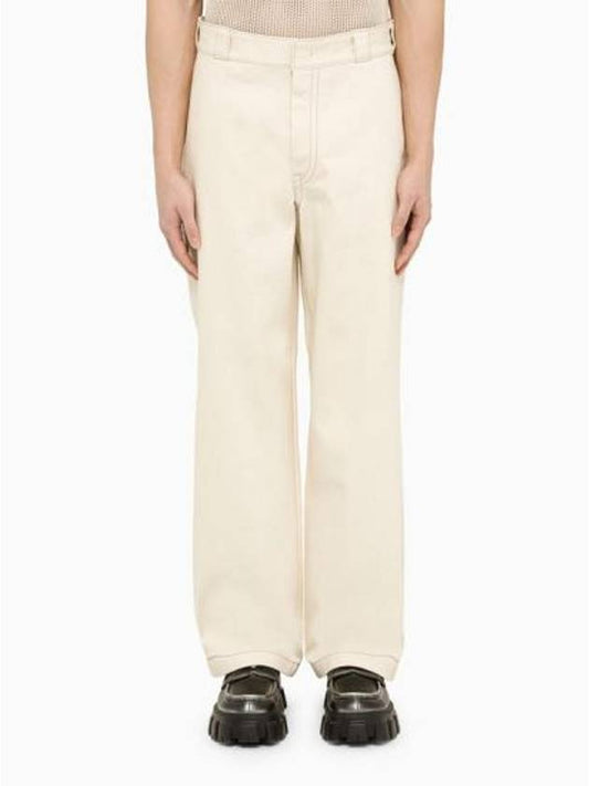 23SS Men's Cotton Casual Straight Pants GEP34412CD Beige BPG - PRADA - BALAAN 2