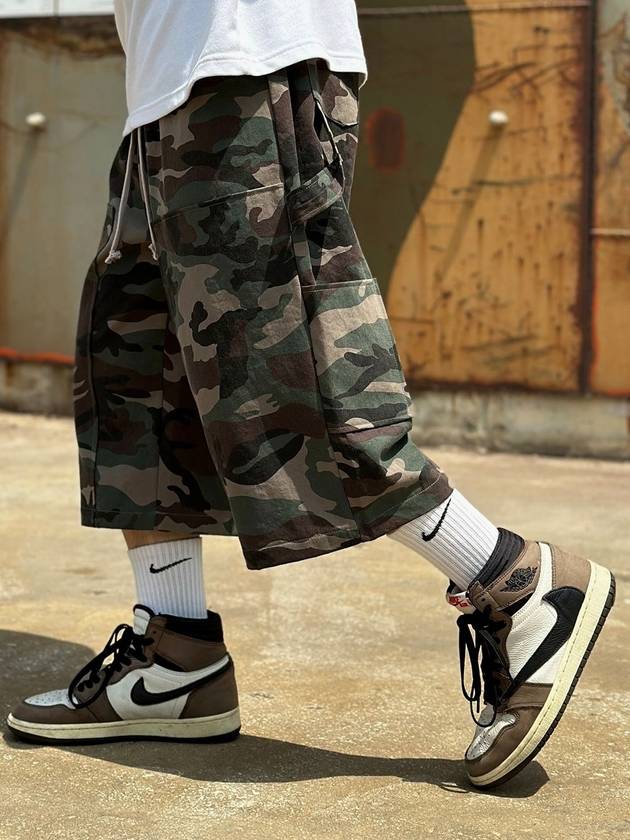 Cotton Carpenter Bermuda Pants Camo - CLACO - BALAAN 1