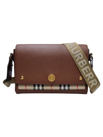 80211111 Brown Vintage Check Note Crossbag - BURBERRY - BALAAN 1