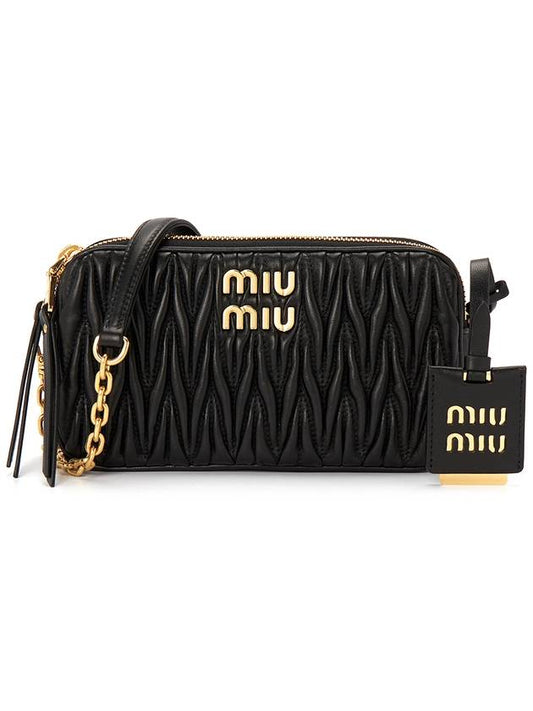 Matelasse Nappa Leather Mini Bag Black - MIU MIU - BALAAN 2