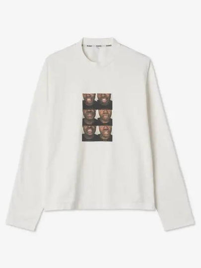 Face Print Long Sleeve T-Shirt Off White - SUNNEI - BALAAN 2