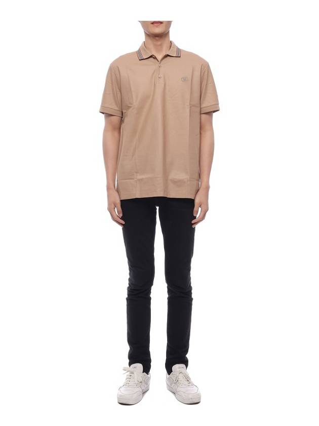 TB Embroidered Logo Polo Shirt Beige - BURBERRY - BALAAN 4