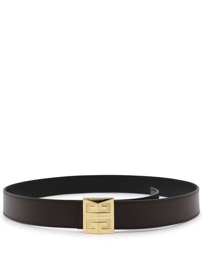 4G Logo Buckle Reversible Leather Belt Brown - GIVENCHY - BALAAN 2