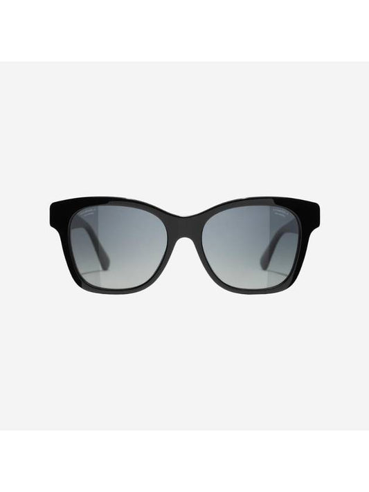 Eyewear Square Acetate Glass Pearl Sunglasses Black - CHANEL - BALAAN 1