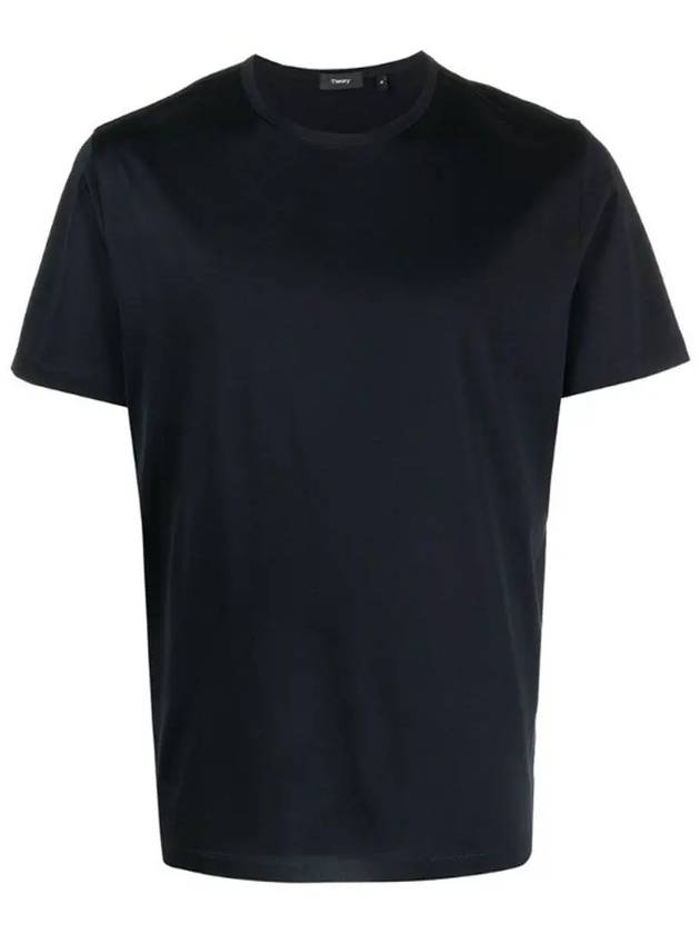 Precise Luxe Cotton Jersey Short Sleeve T-Shirt Eclipse - THEORY - BALAAN 2