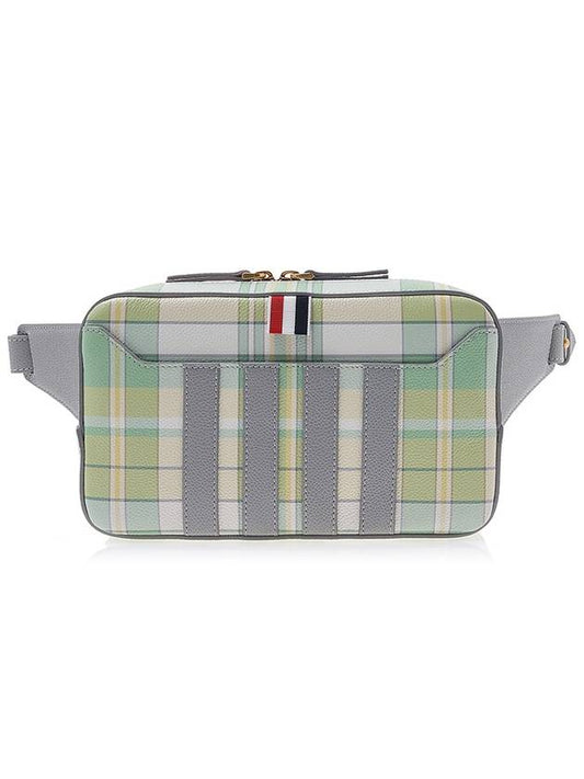 4-bar stripe belt bag light green - THOM BROWNE - BALAAN 2
