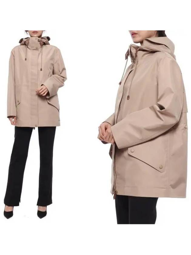 WoMen's Lightweight Hooded Jacket Soft Fawn - BURBERRY - BALAAN 2