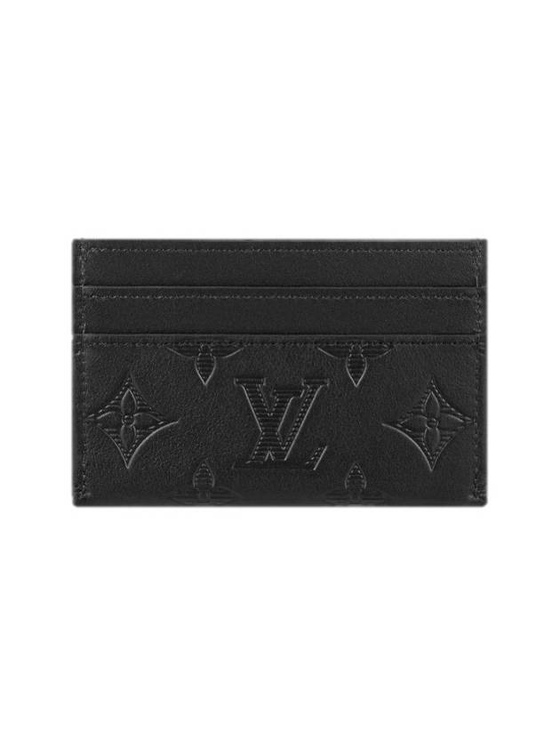 Monogram Double Card Wallet Black - LOUIS VUITTON - BALAAN 4