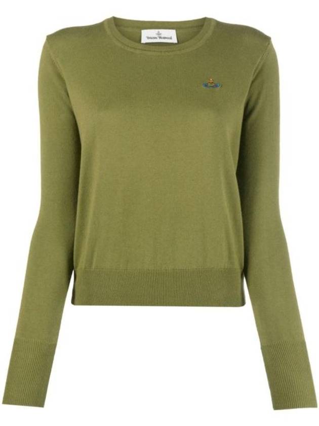 ORB Embroid Logo Knit Top Green - VIVIENNE WESTWOOD - BALAAN 2