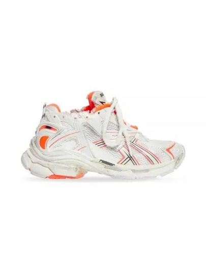 Runner Low-Top Sneakers White Orange - BALENCIAGA - BALAAN 2