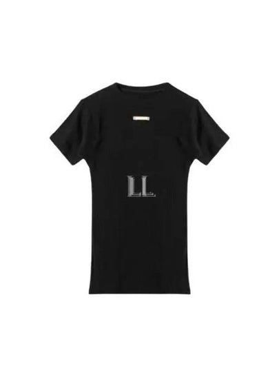 Fancy Rib Short Sleeve T-Shirt Black - MAISON MARGIELA - BALAAN 2