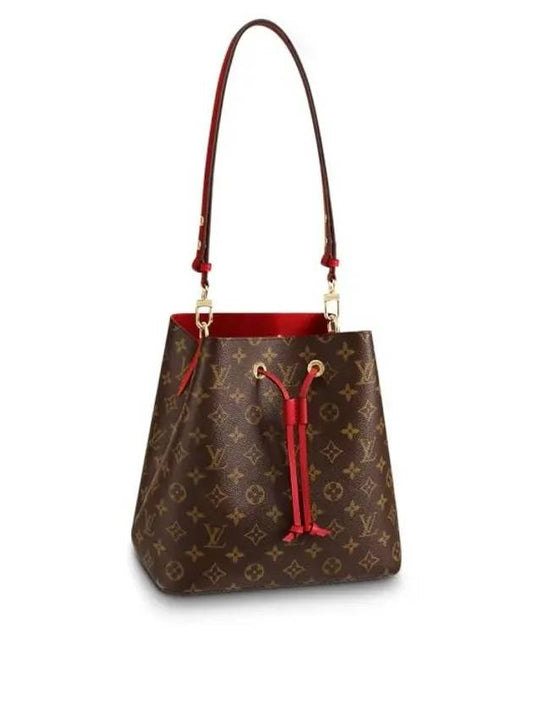 Monogram Neonoe Bucket Bag Brown Red - LOUIS VUITTON - BALAAN 2